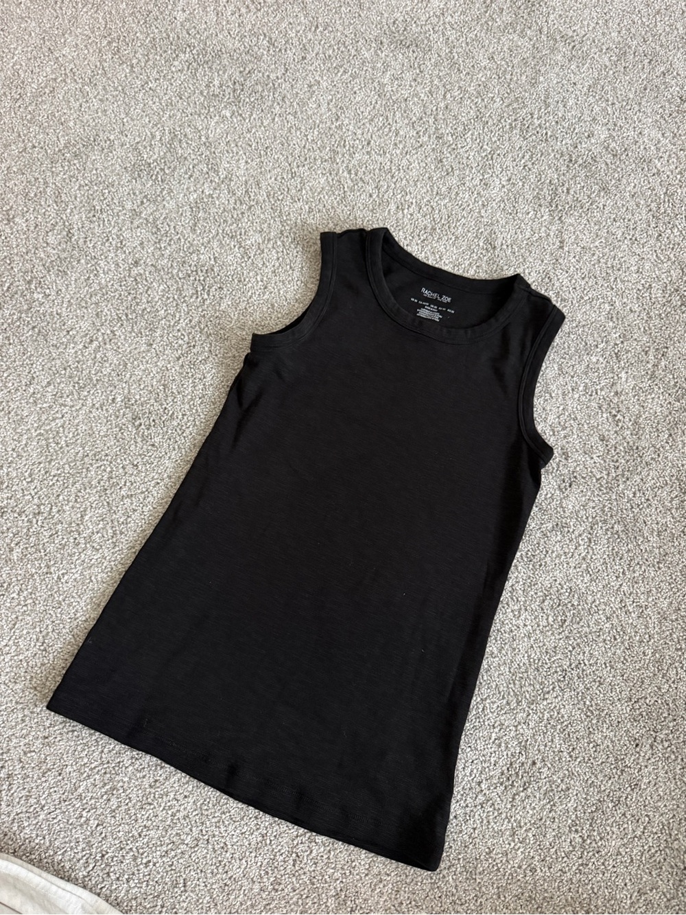 Rachel Zoe Black Ribbed Sleeveless Tank